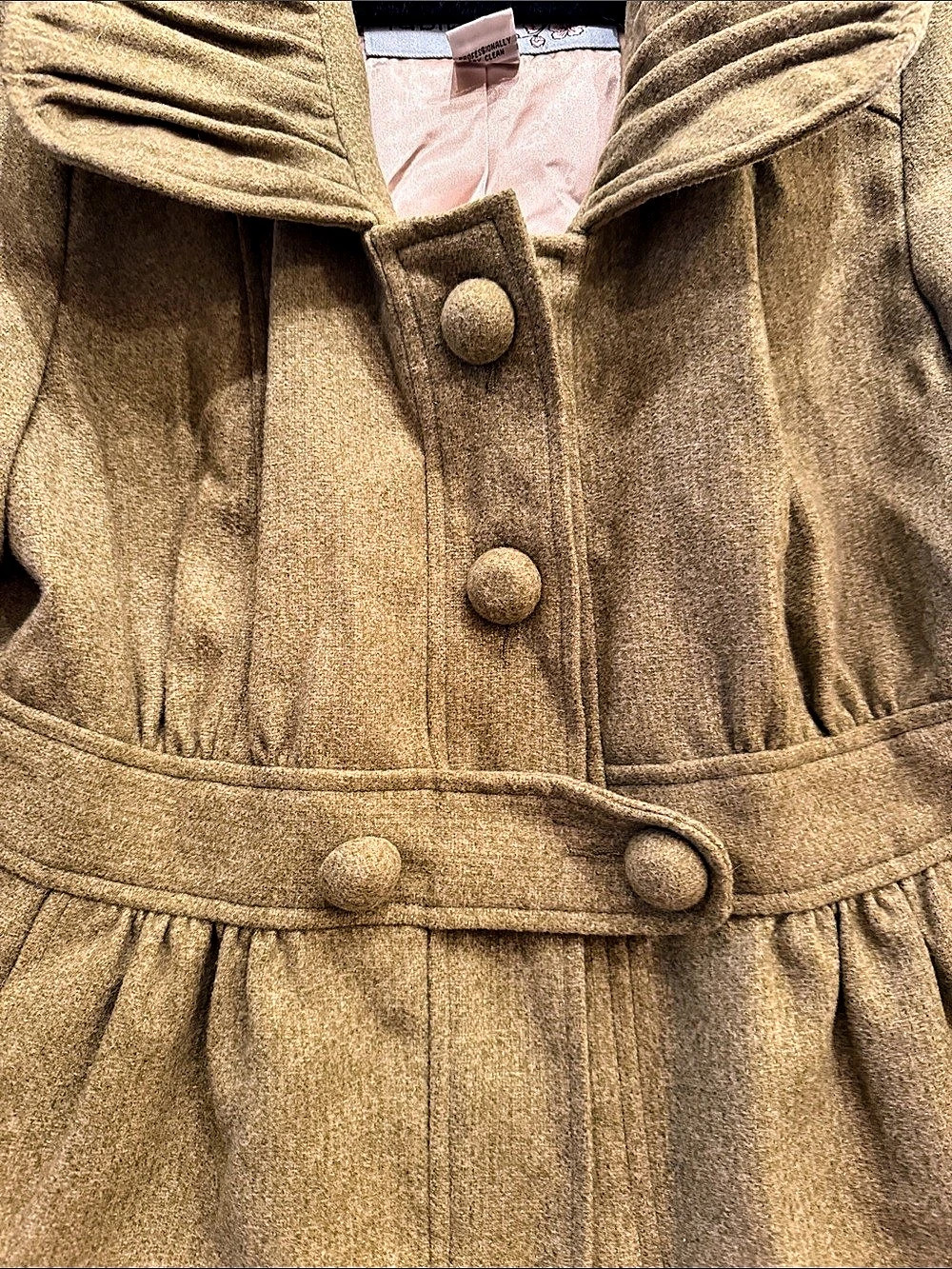 Tabitha Ruffle Jacket Olive Size 10 - Picture 3 of 5